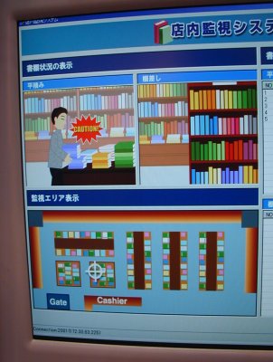 圖3:一旦將大量圖書由書架上拿走,就會因存在偷書的可能性而發出警告